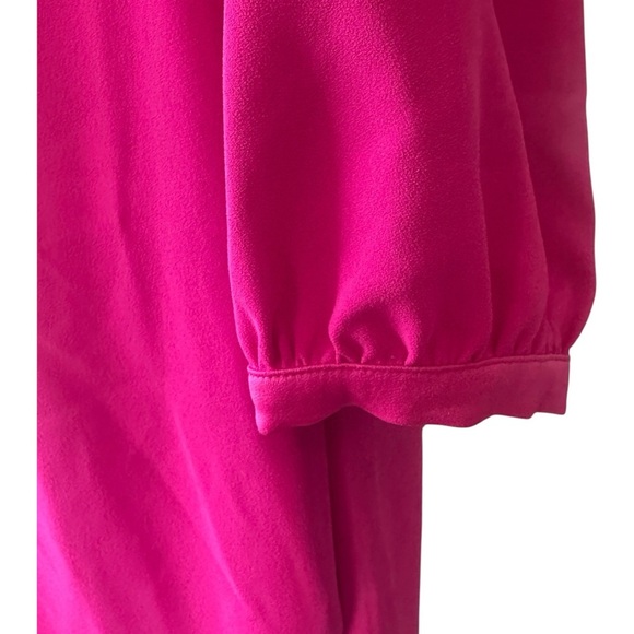 Trina Turk Hot Pink 3/4 Sleeve Tunic Dress with Pockets - Picture 3 of 8